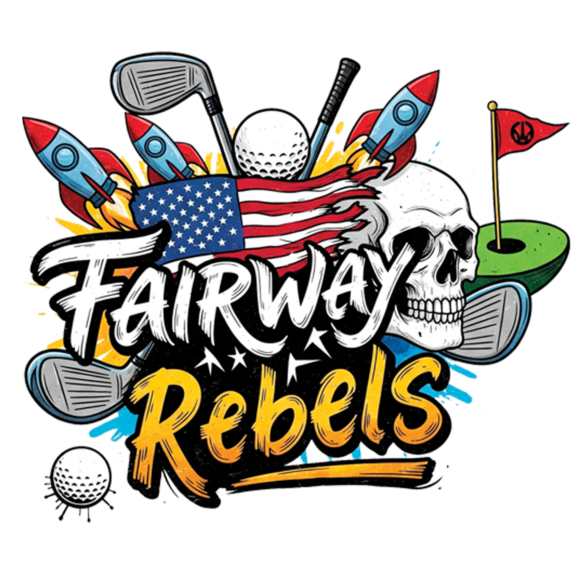 T-shirt unisexe Army Fairway Rebels - Fairway Rebels golf