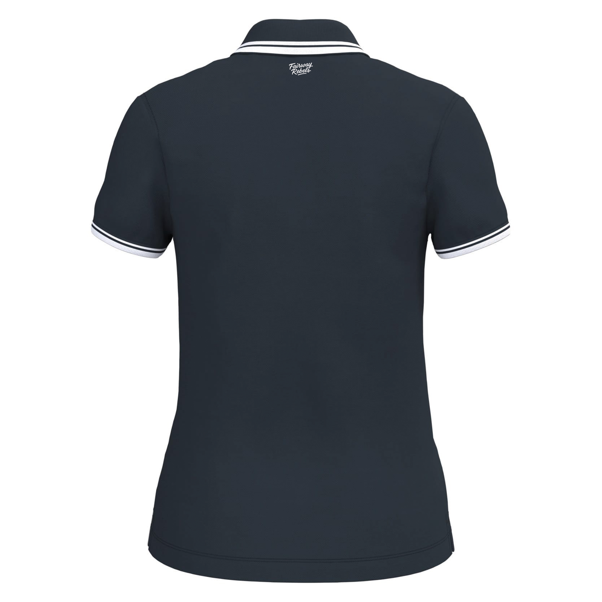 Polo de golf Femme Bleu Marine Liserés Blanc - Fairway Rebels golf