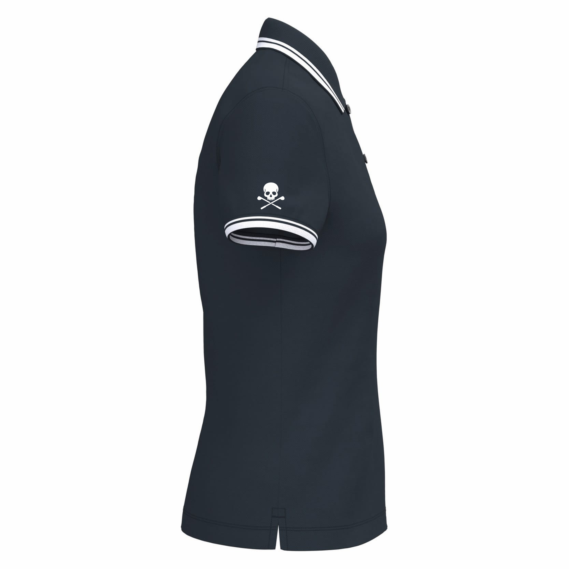 Polo de golf Femme Bleu Marine Liserés Blanc - Fairway Rebels golf