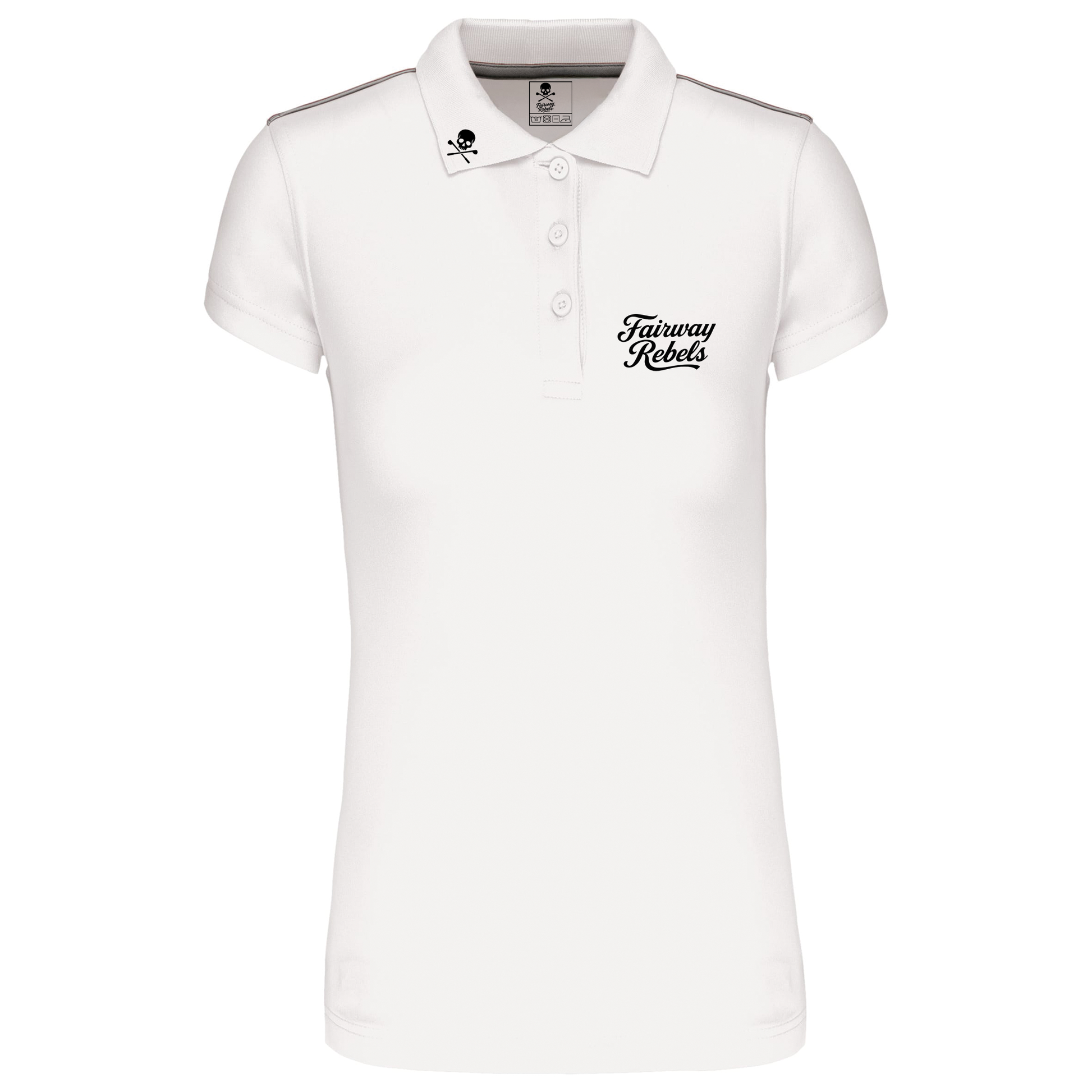 Polo de golf Femme Technique Two Blanc - Fairway Rebels golf -polo golf technique femme -49.00 EUR