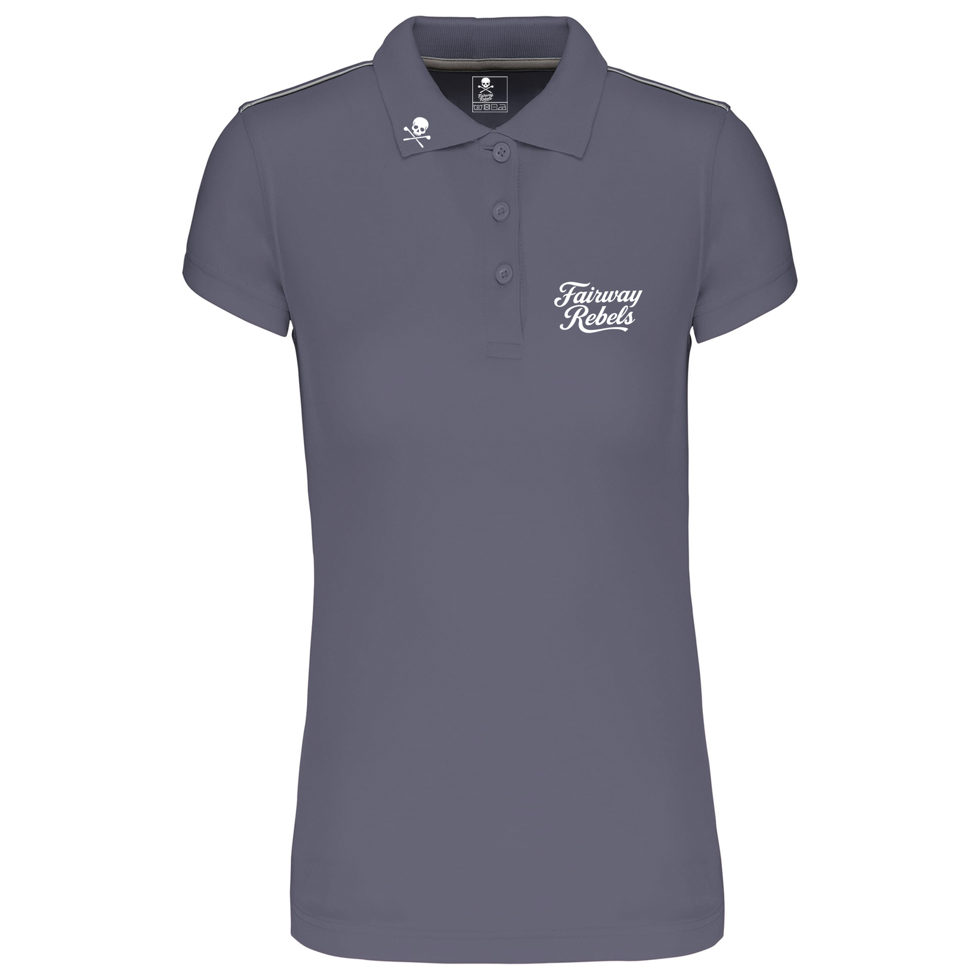 Polo de golf Femme Technique Two Gris - Fairway Rebels golf -polo golf technique femme -49.00 EUR