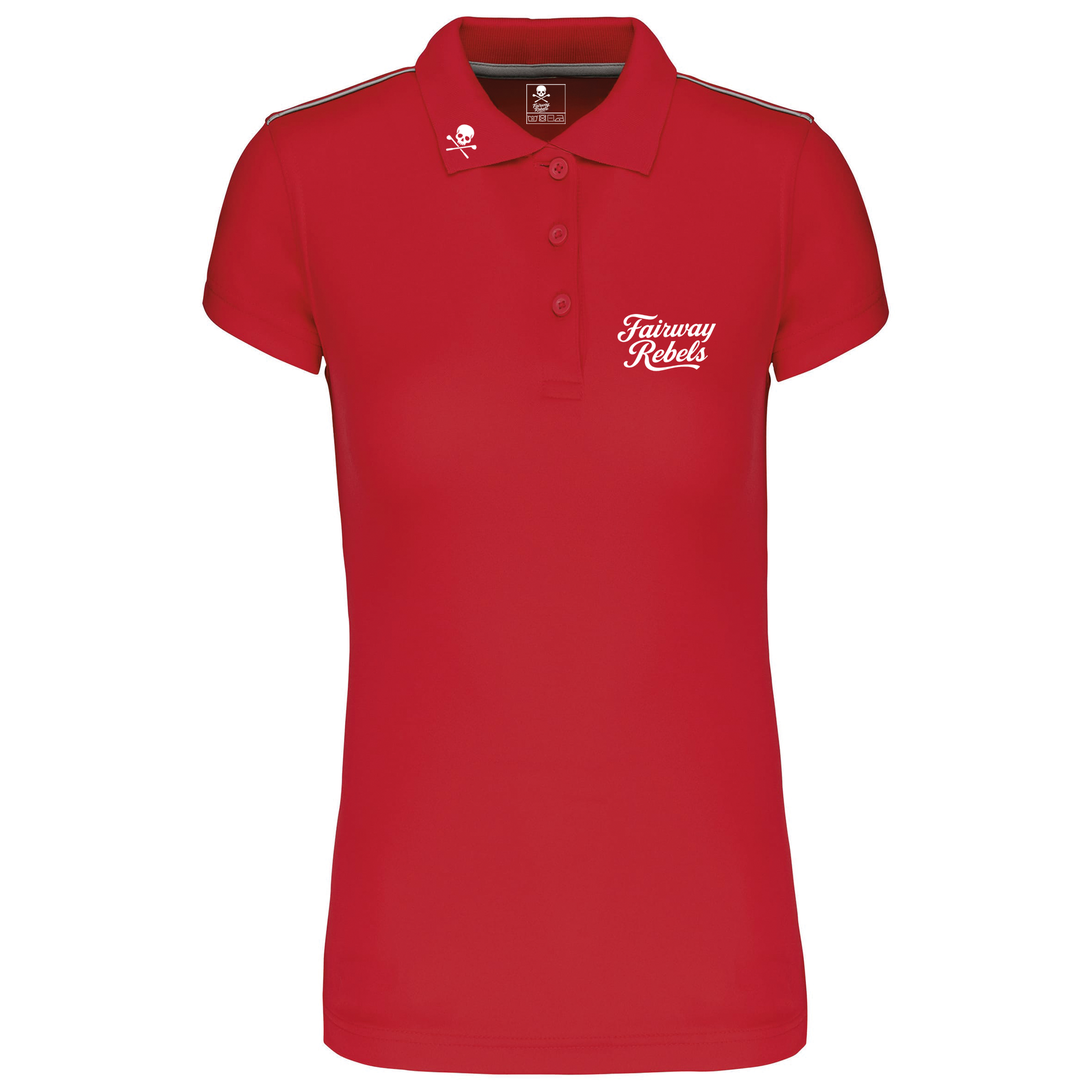 Polo de golf Femme Technique Two Rouge - Fairway Rebels golf -polo golf technique femme -49.00 EUR