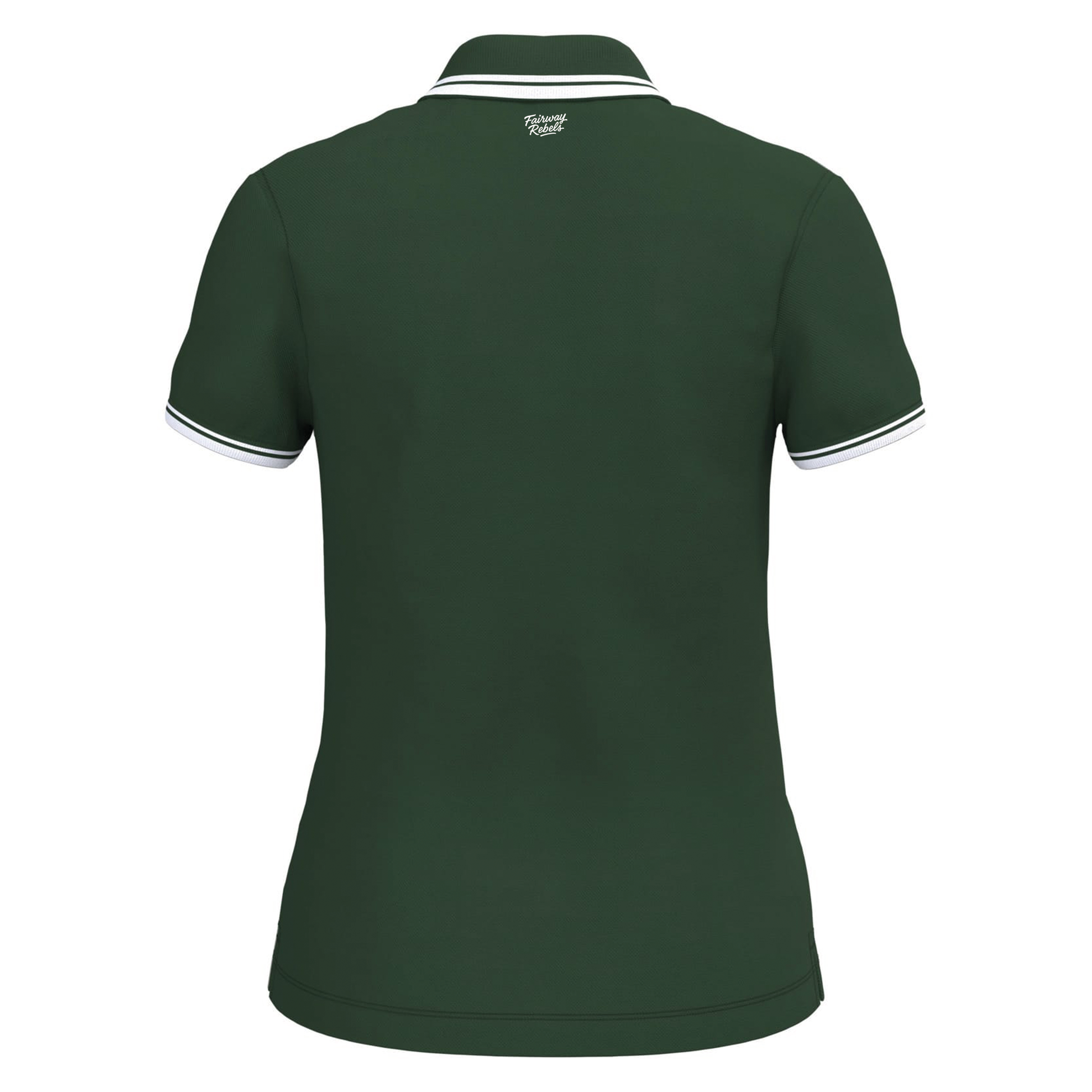 Polo de golf Femme Vert Liserés Blanc - Fairway Rebels golf