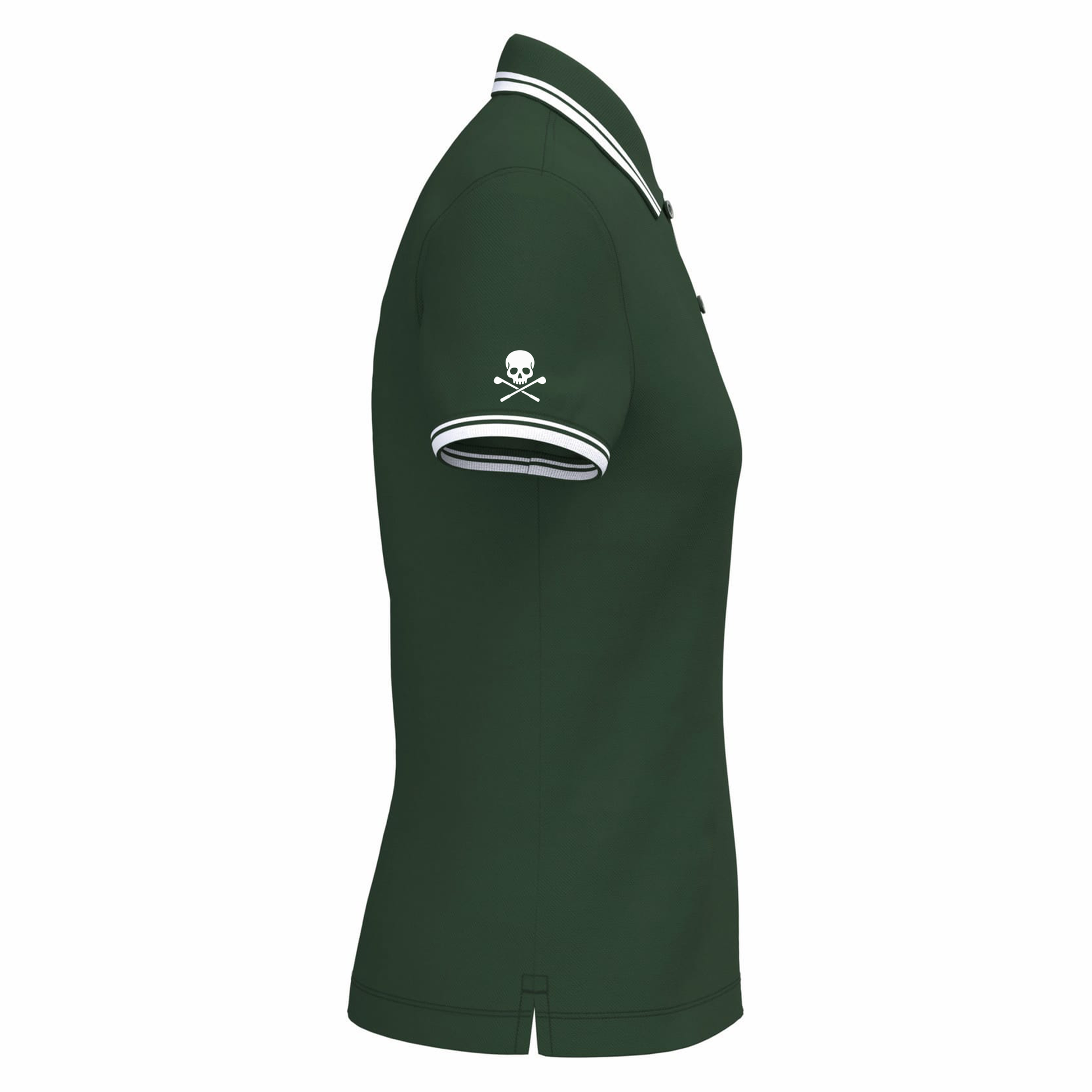 Polo de golf Femme Vert Liserés Blanc - Fairway Rebels golf