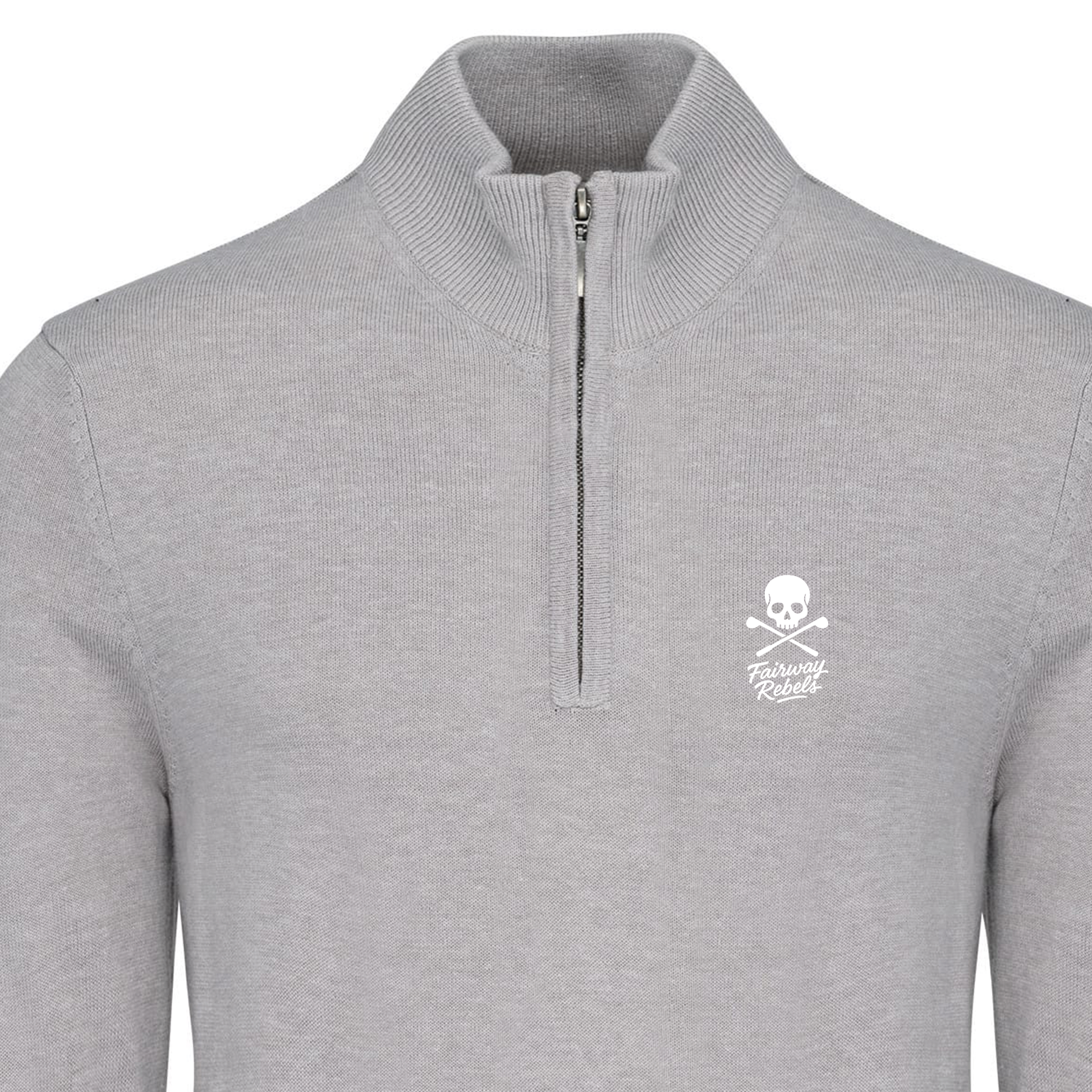 Pull 1/4 Zip Homme Gris Clair - Fairway-Rebels - Fairway Rebels golf