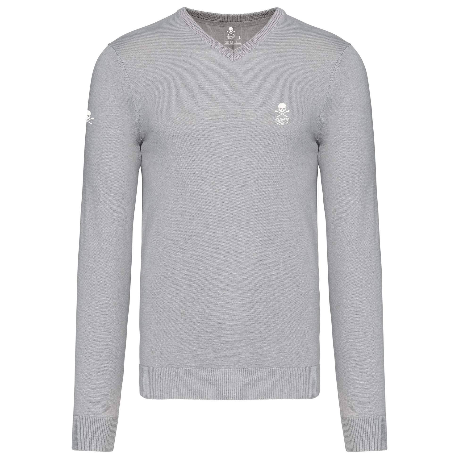 Pull Col V Homme Gris Fairway-Rebels Golf