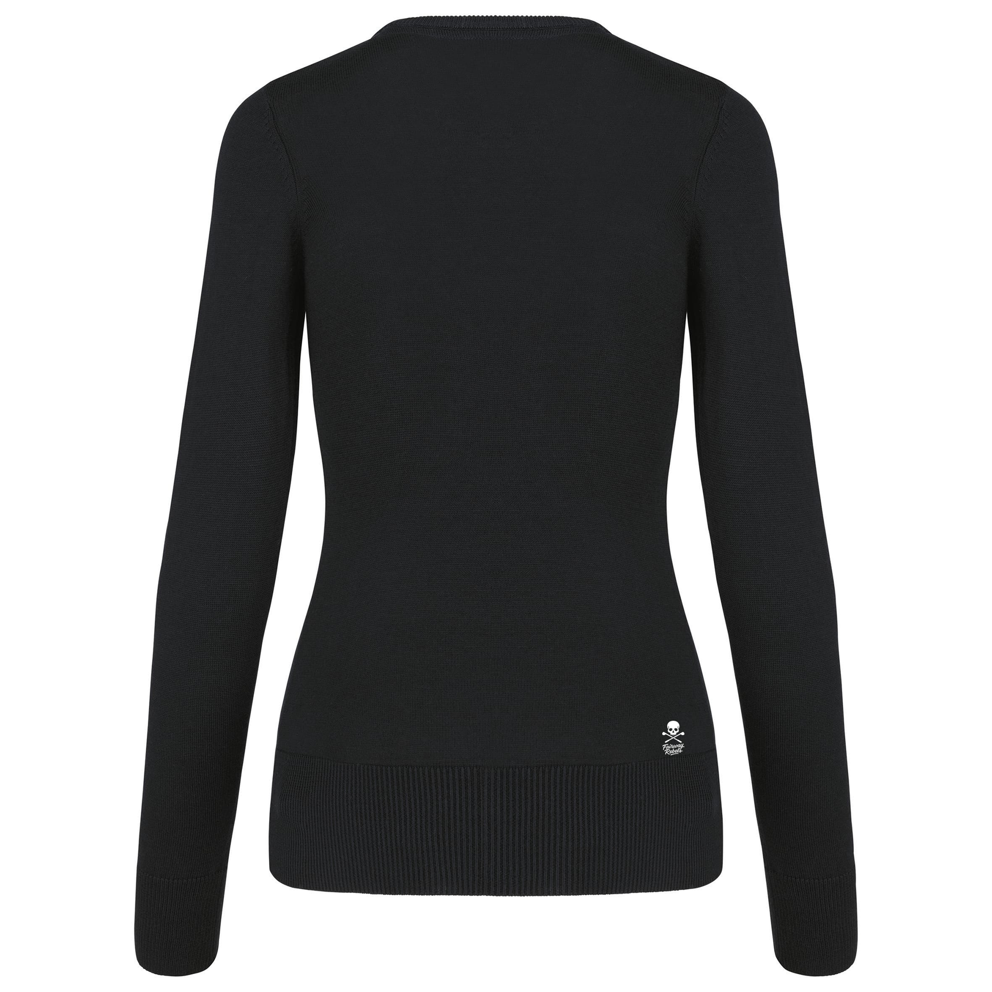 Pull Femme Col V Noir - Fairway Rebels - Fairway Rebels golf