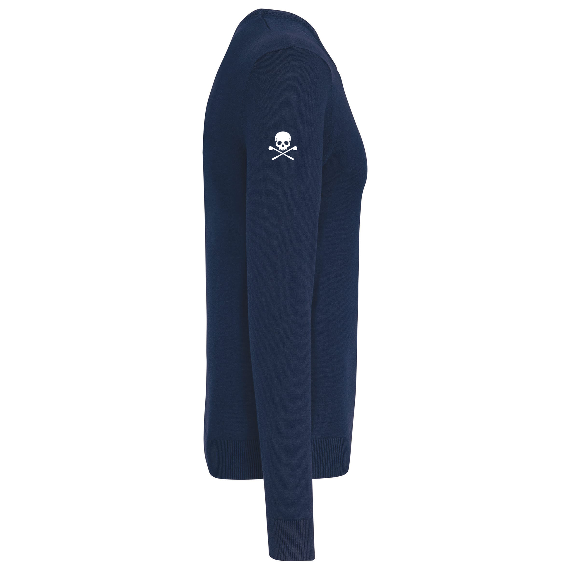 Pull Col Rond Homme Skull Bleu Marine - Fairway Rebels golf