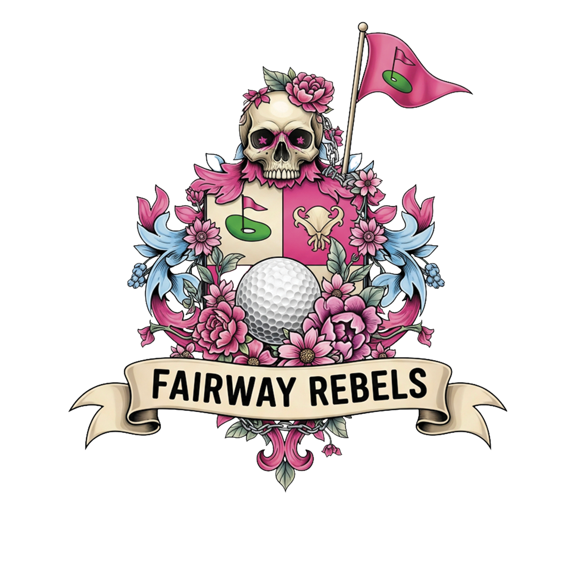 Polo Golf Femme QUEEN Blanc Fairway Rebels - Fairway Rebels golf