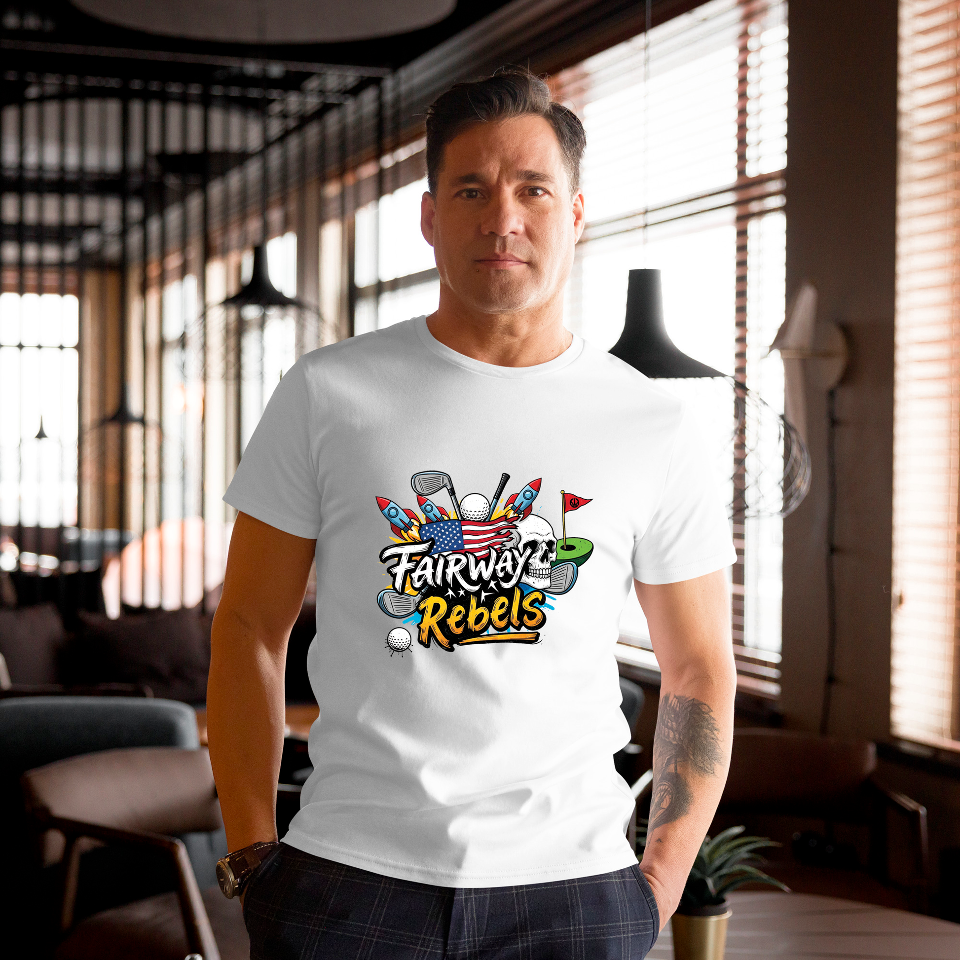 T-shirt unisexe Army Fairway Rebels - Fairway Rebels golf