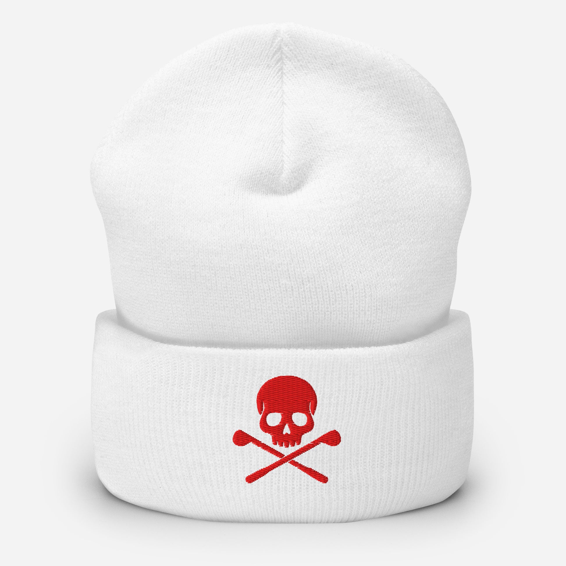 Bonnet brodé tête de mort rouge – Fairway Rebels - Fairway Rebels
