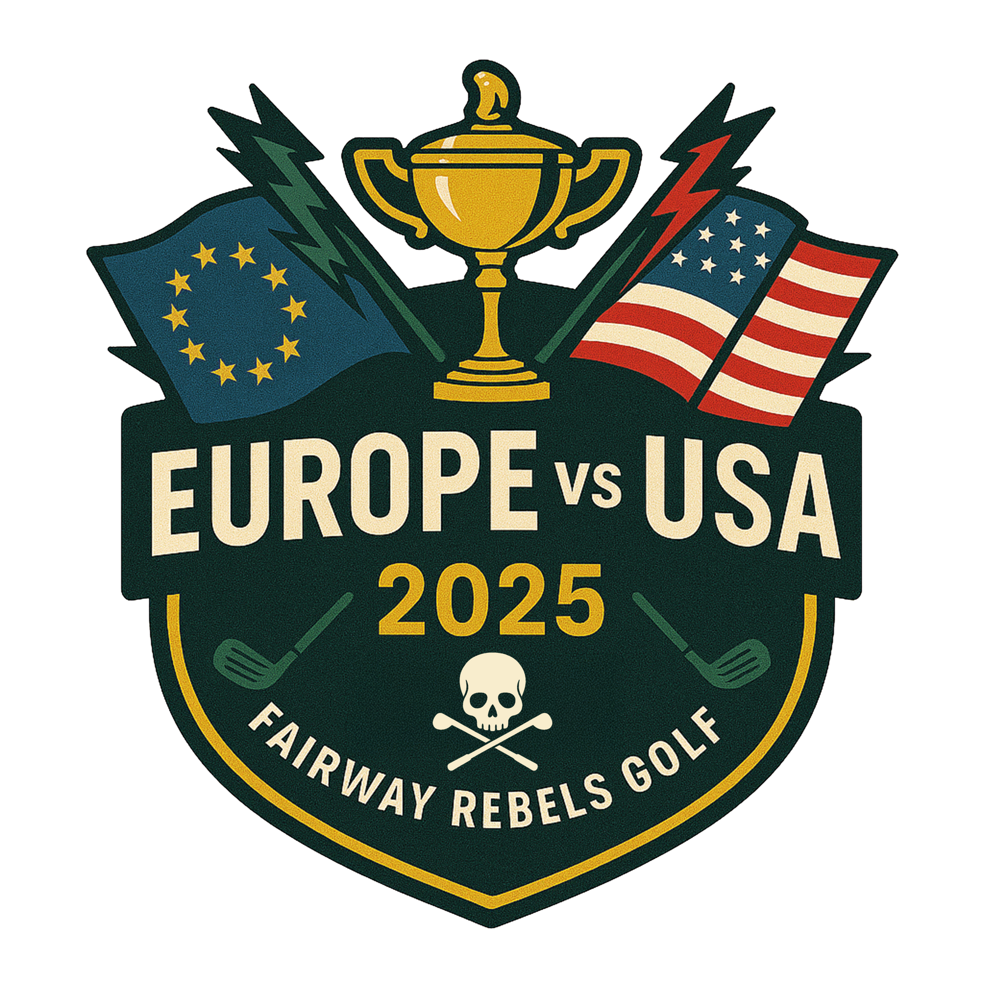 T-shirt Blanc unisexe Cup 2025 - Fairway-Rebels - Fairway Rebels golf