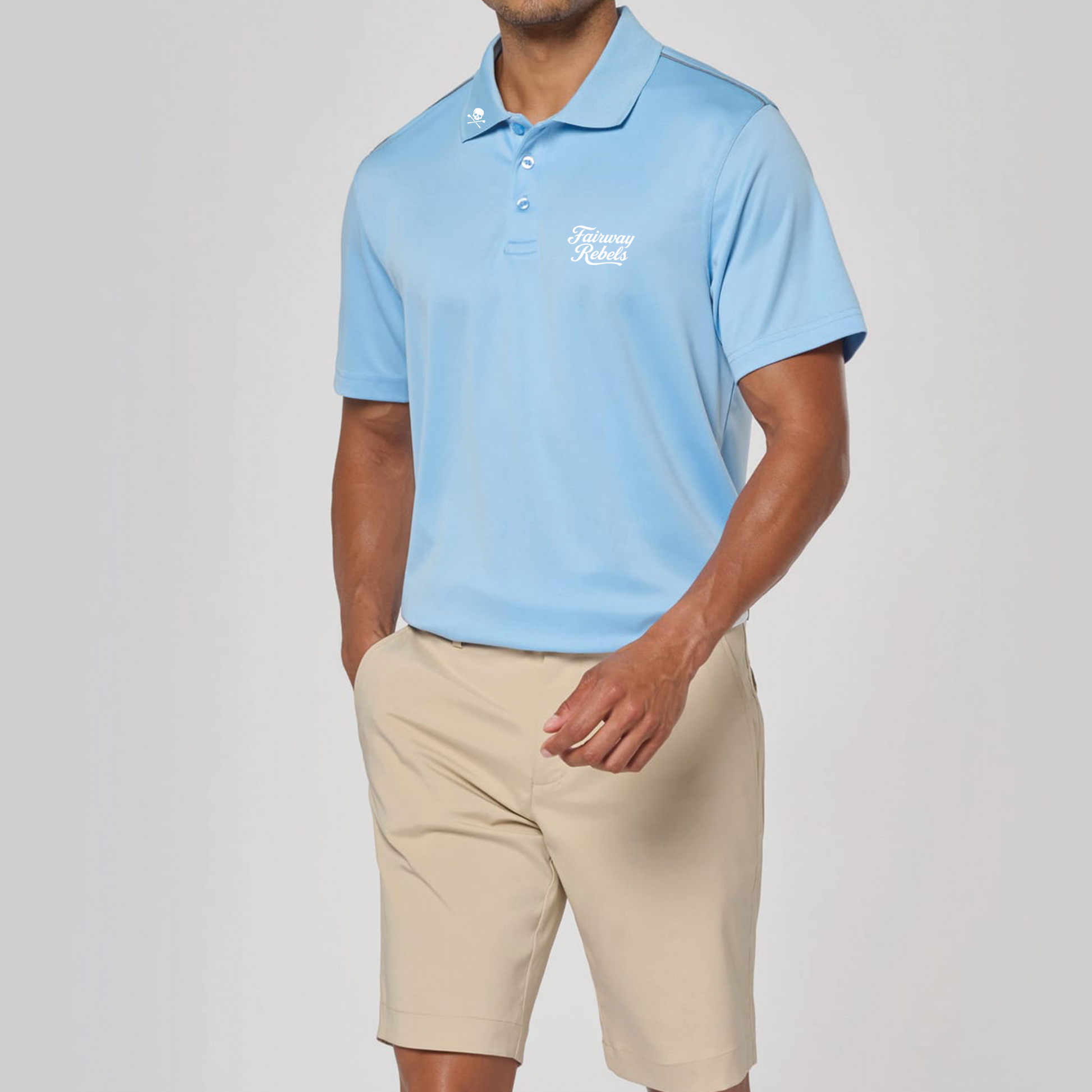 Polo golf Homme Technique The Two Bleu