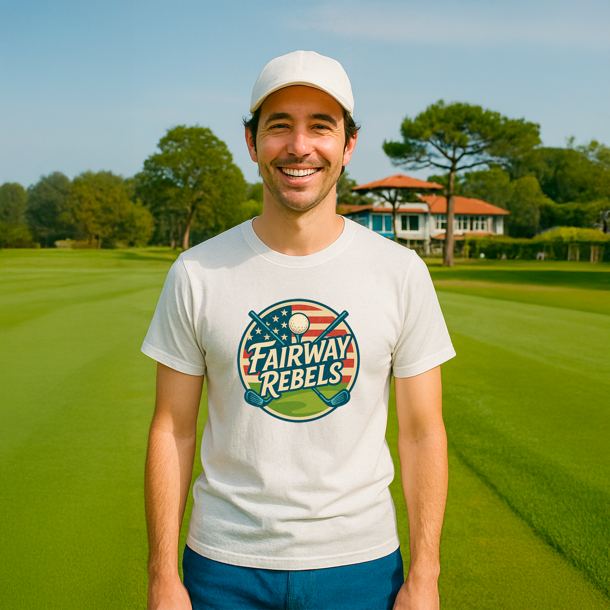 T-shirt unisexe États-unis Fairway rebels - Fairway Rebels golf
