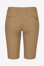 Bermuda chino pour femme beige/taupe, passants et poches sur l’avant
