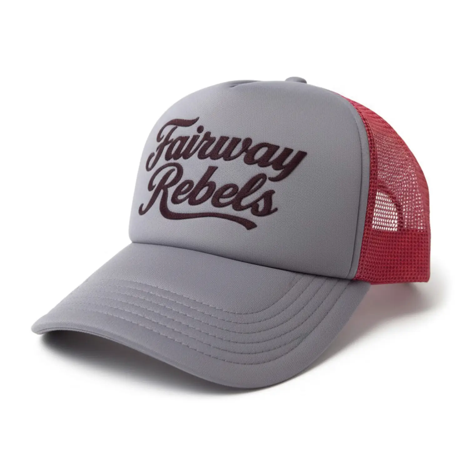 Grey and Burgundy Fairway Rebels Cap
