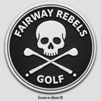 Logo 3d en silicone souple Fairway rebels