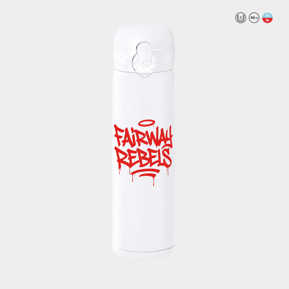 Red Graphic Insulated Water Bottle