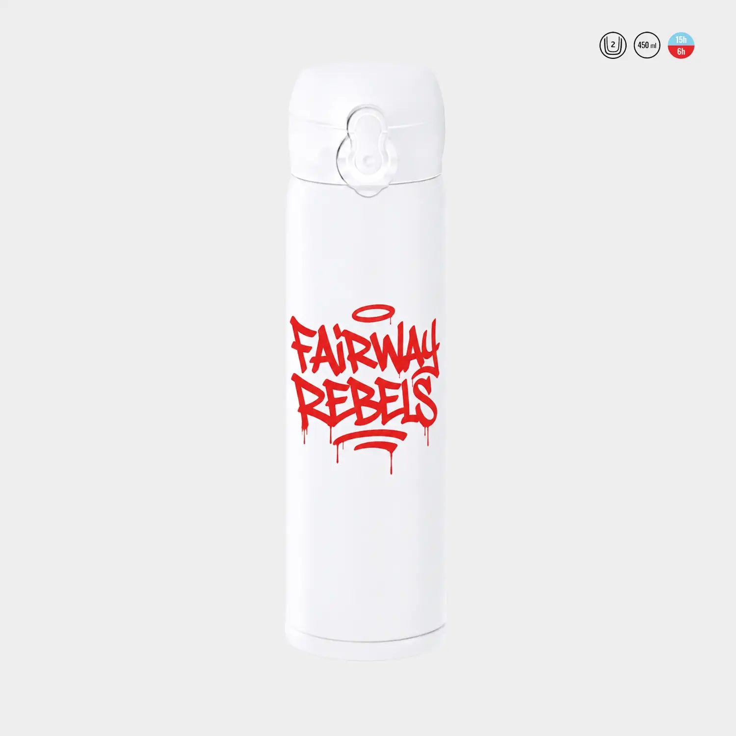 Red Graphic Insulated Water Bottle