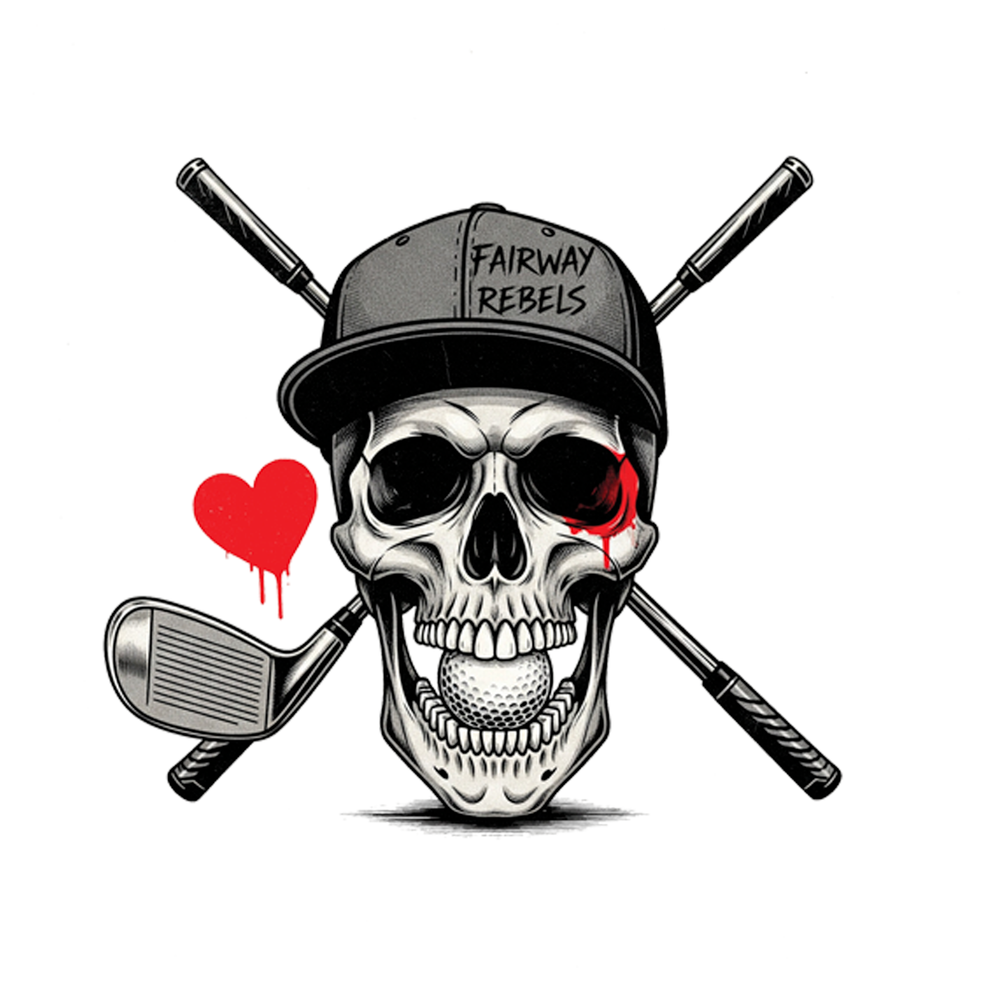 Polo Golf femme  HEART Bleu Marine Fairway Rebels - Fairway Rebels golf