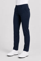 Pantalon de golf déperlant bleu marine homme, coupe droite, passants et poches sur le devant
