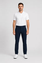 Pantalon de golf déperlant bleu marine homme, tenue complète, coupe droite
