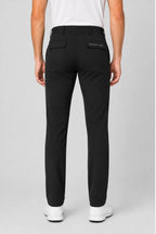 Pantalon de golf déperlant noir homme, vue de face, passants et poches sur le devant
