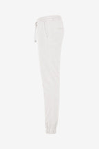 Pantalon de golf homme ivoire, jambe droite, cordon à la taille, bas resserré.