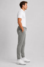 Pantalon de golf homme Flex gris graphite, coupe droite, taille à cordon.