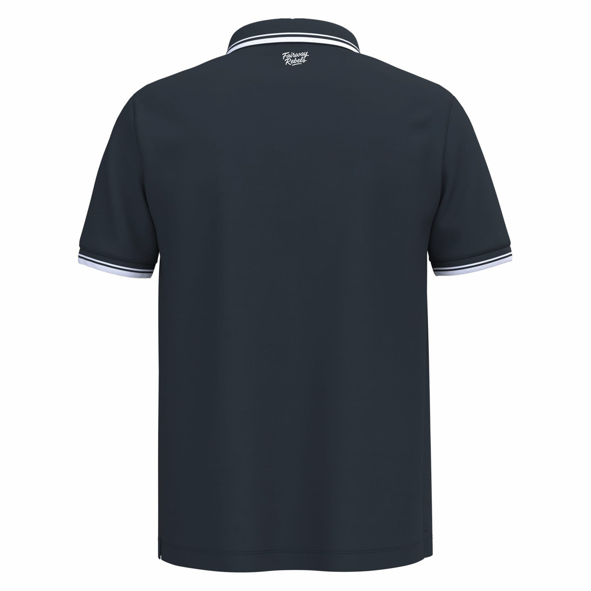 Polo golf homme Bleu Marine liserés Blanc - Fairway Rebels golf