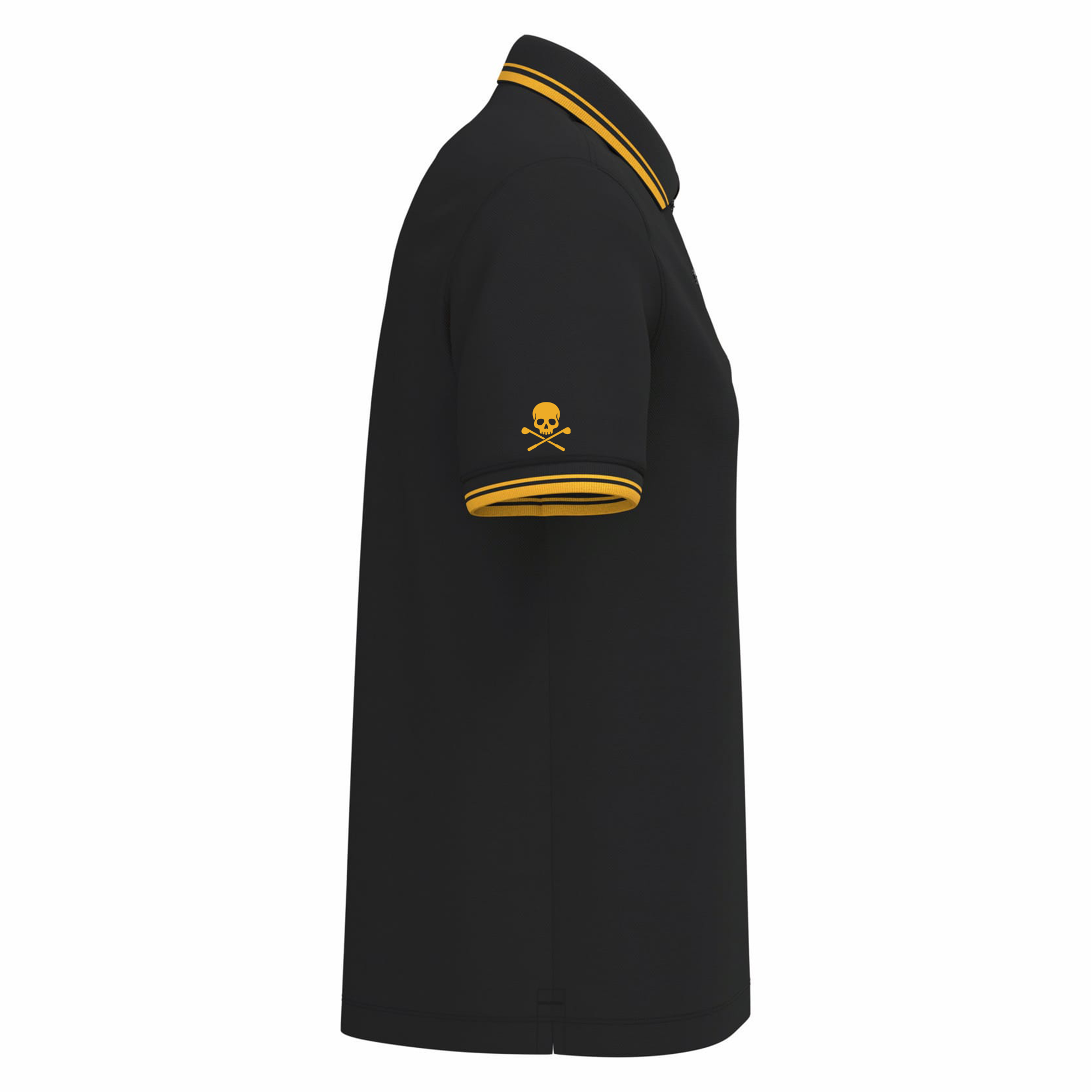 Polo golf homme Noir liserés Jaune - Fairway Rebels golf