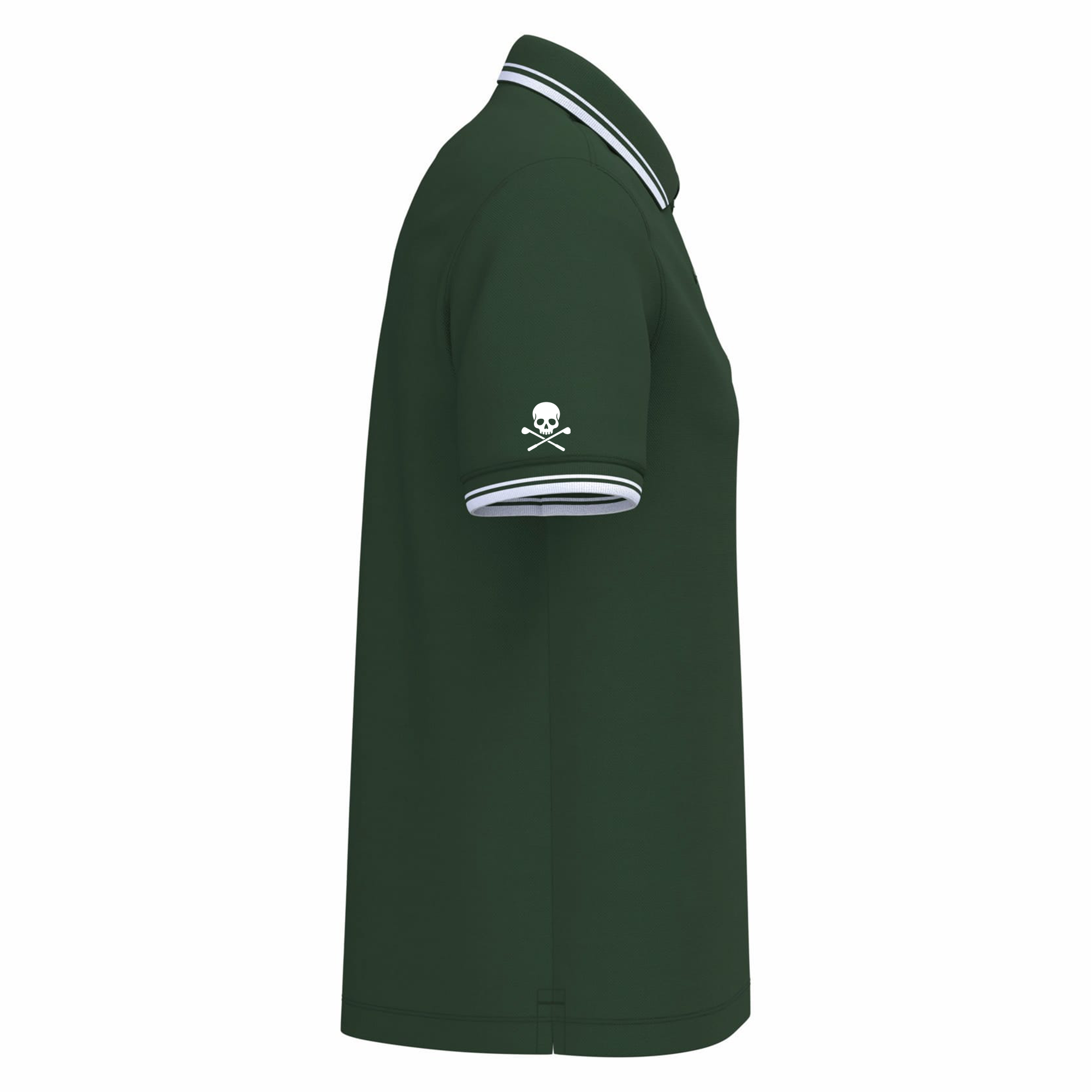 Polo golf homme Vert liserés Blanc - Fairway Rebels golf