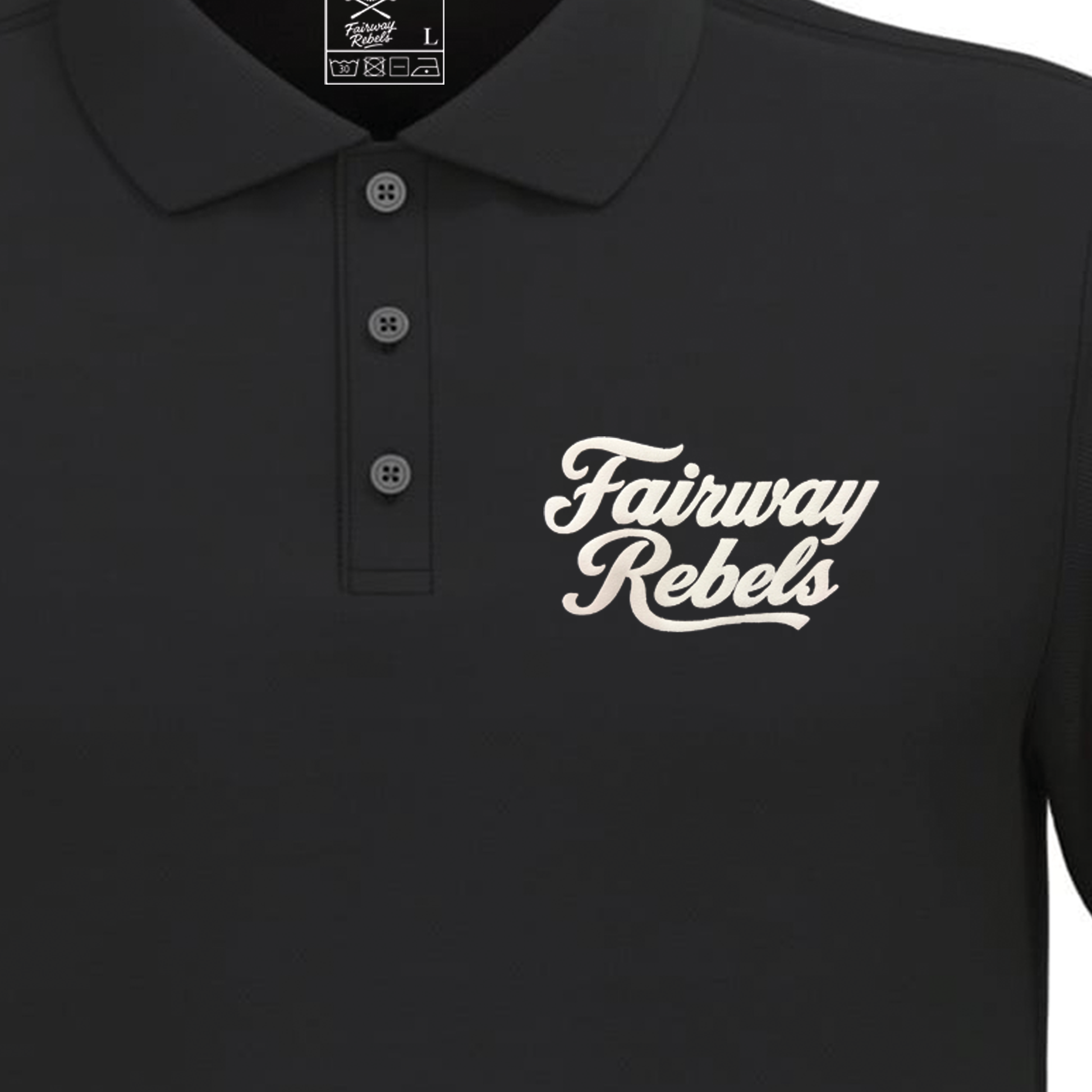 Polo homme Noir Fairway Rebels Lifestyle J44