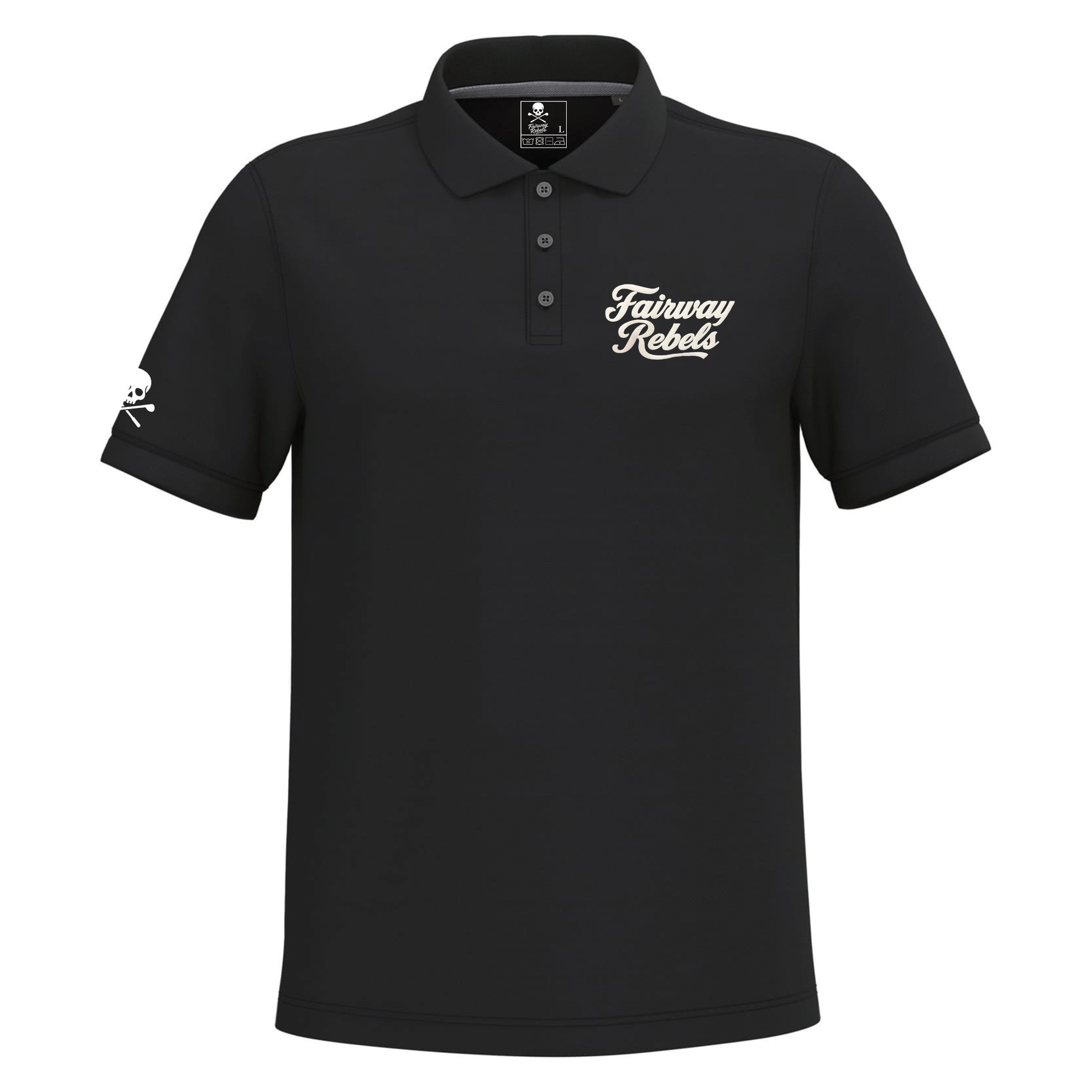 Polo homme Noir Fairway Rebels Lifestyle J44