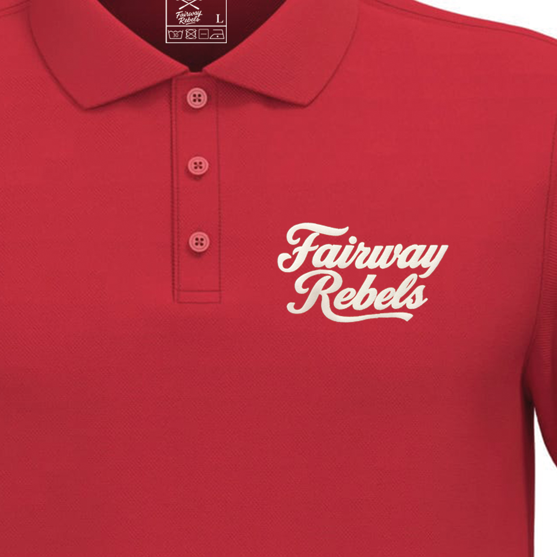 Polo homme Rouge Fairway Rebels Lifestyle J44