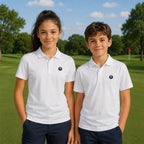 Technisches Golf-Polo für Kinder, Weiß