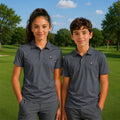 Technisches Golf-Polo für Kinder, Grau