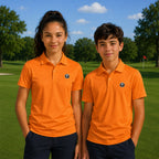 Technisches Golf-Polo für Kinder, Orange