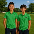 Technisches Golfpolo für Kinder, Grün