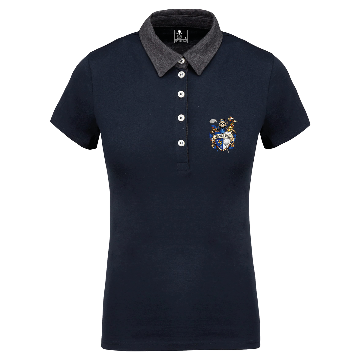 Polo Golf Femme BLASON Bleu Marine Fairway Rebels - Fairway Rebels golf