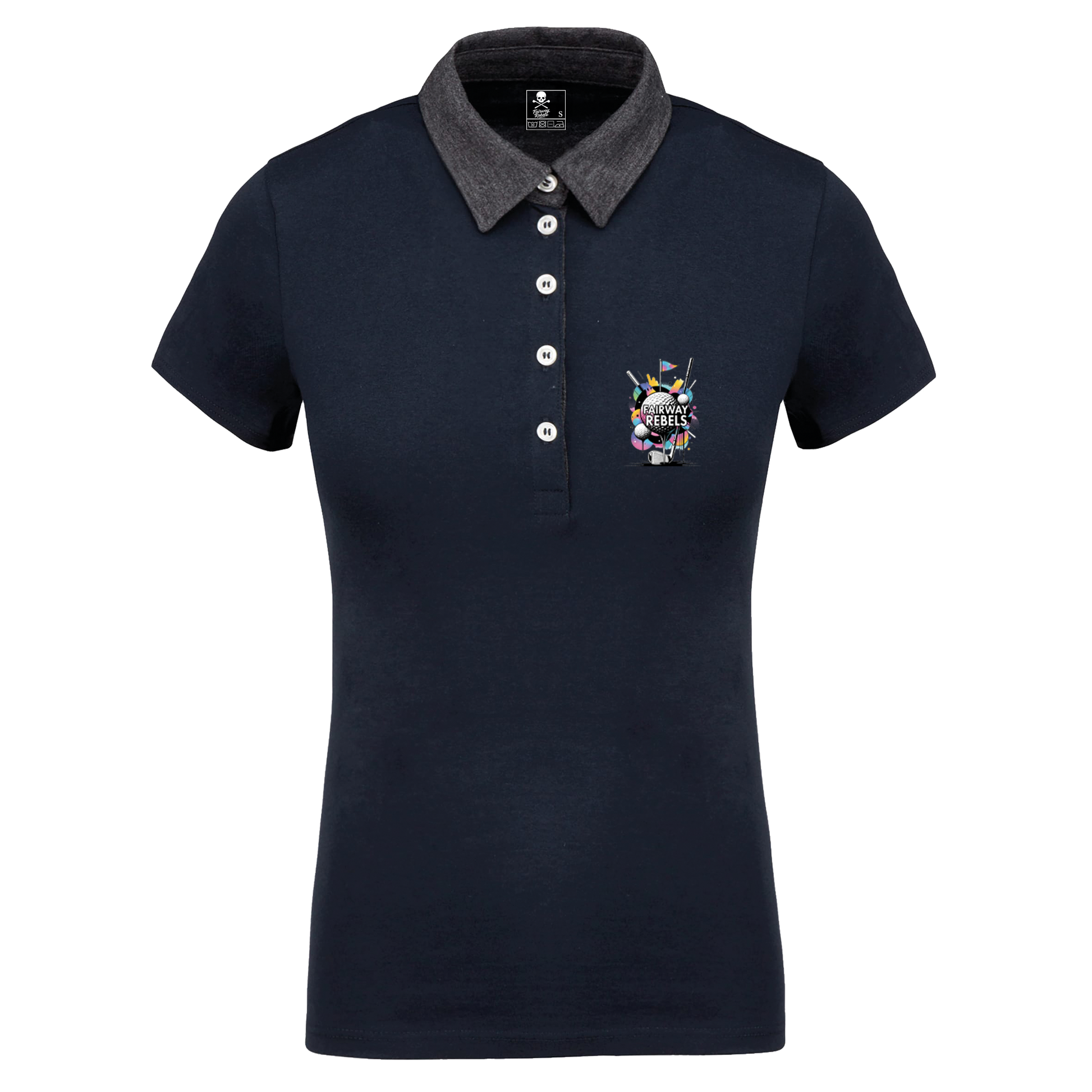 Polo Golf femme BUBBLE Bleu Marine Fairway Rebels - Fairway Rebels golf