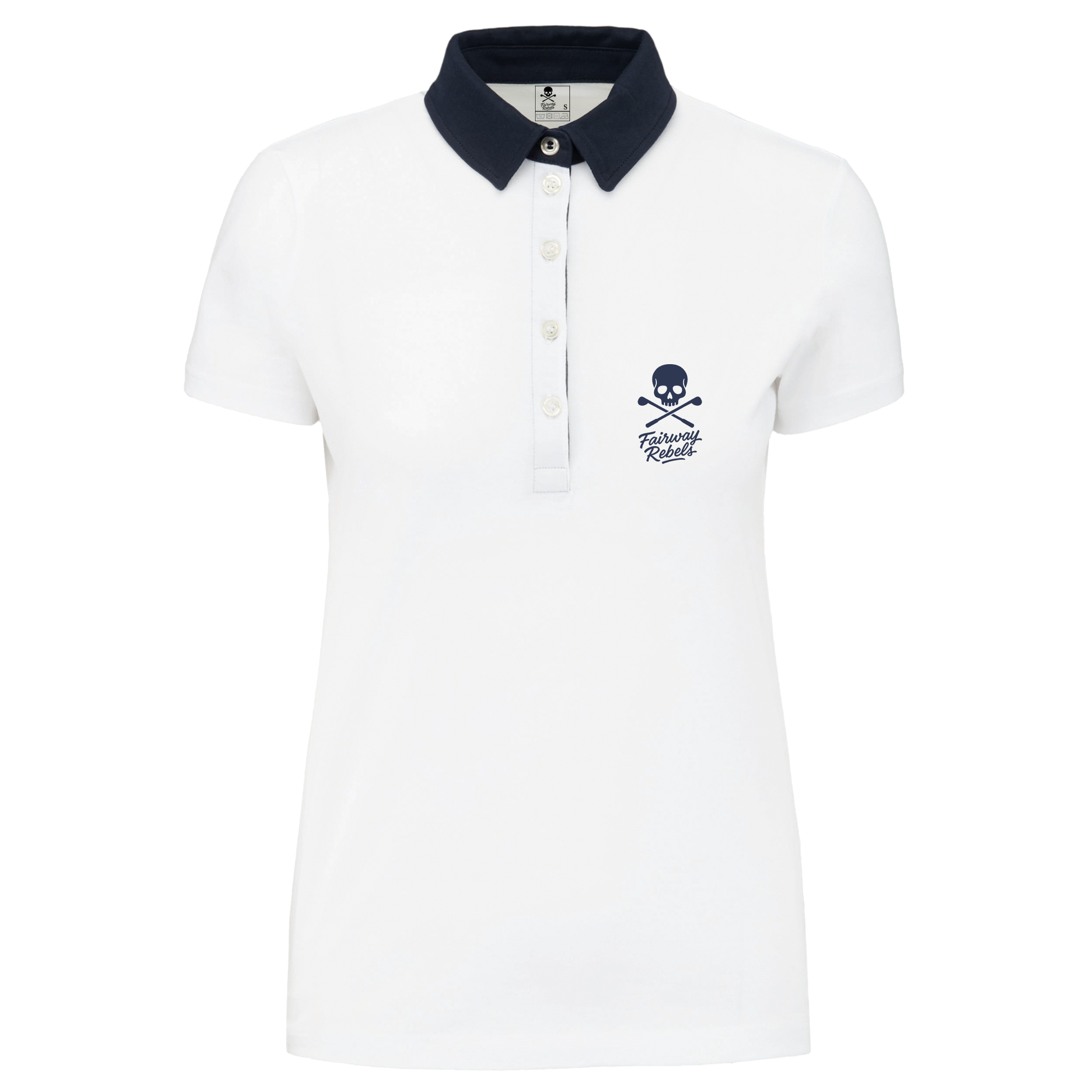 Polo Golf Femme SKULL Blanc Fairway Rebels - Fairway Rebels golf