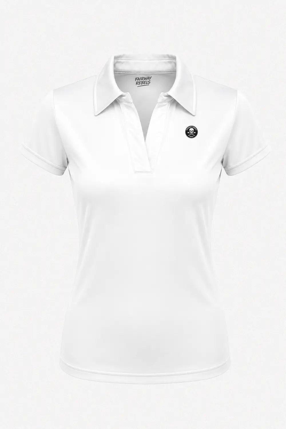 Damen-Golf-Poloshirt mit V-Ausschnitt