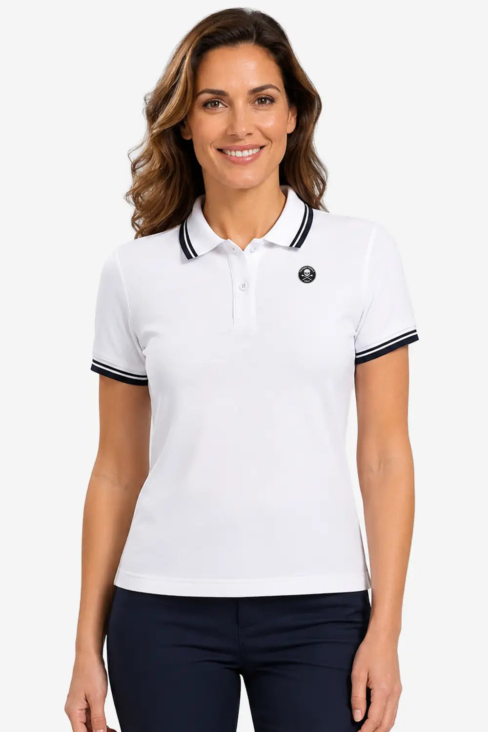Herren Golf-Poloshirt Kontrast 100% Baumwolle