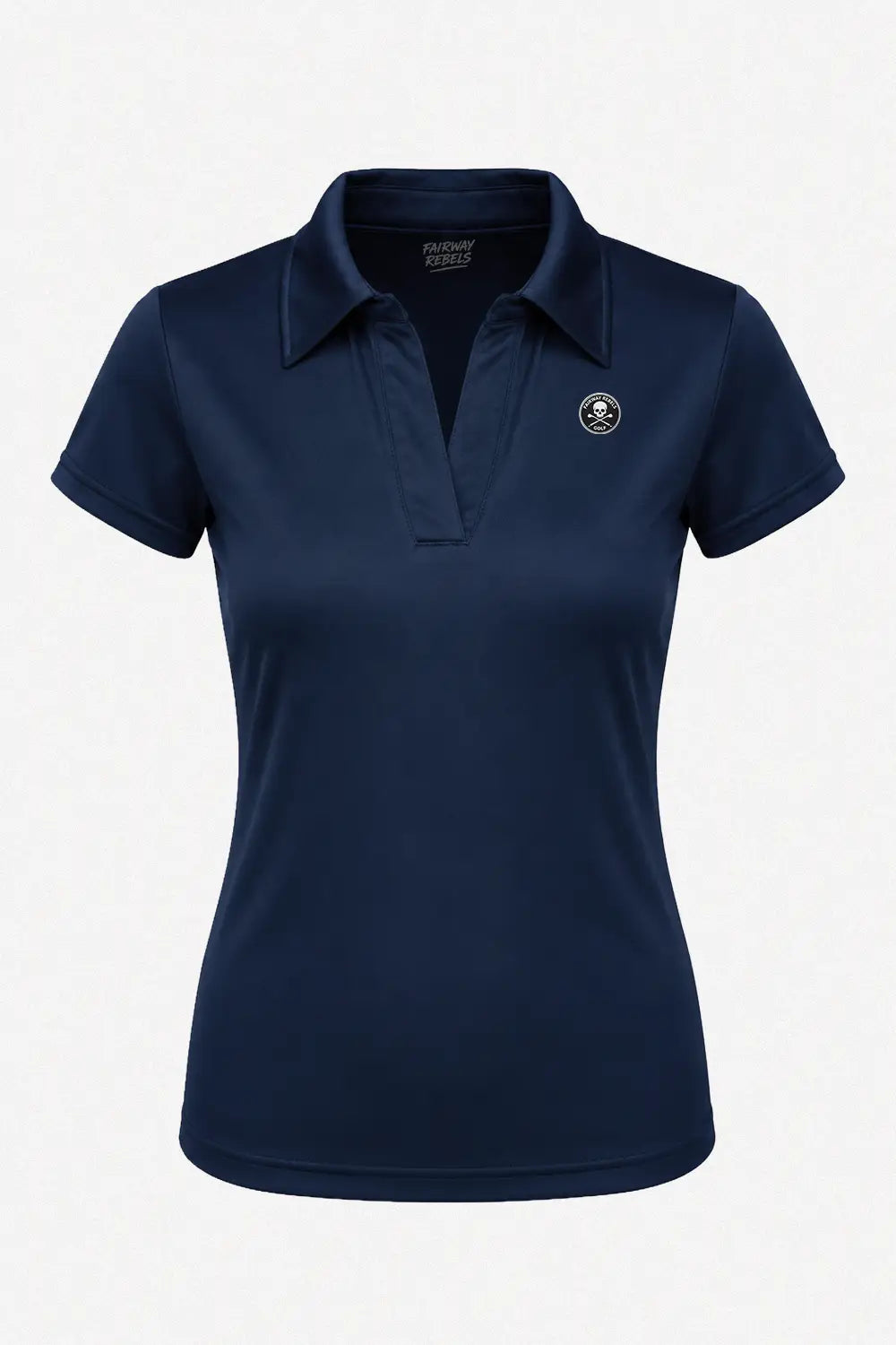 Damen-Golf-Poloshirt mit V-Ausschnitt