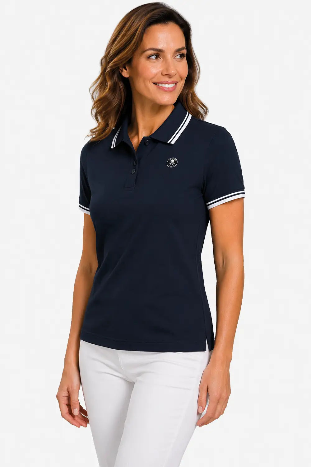 Herren Golf-Poloshirt Kontrast 100% Baumwolle