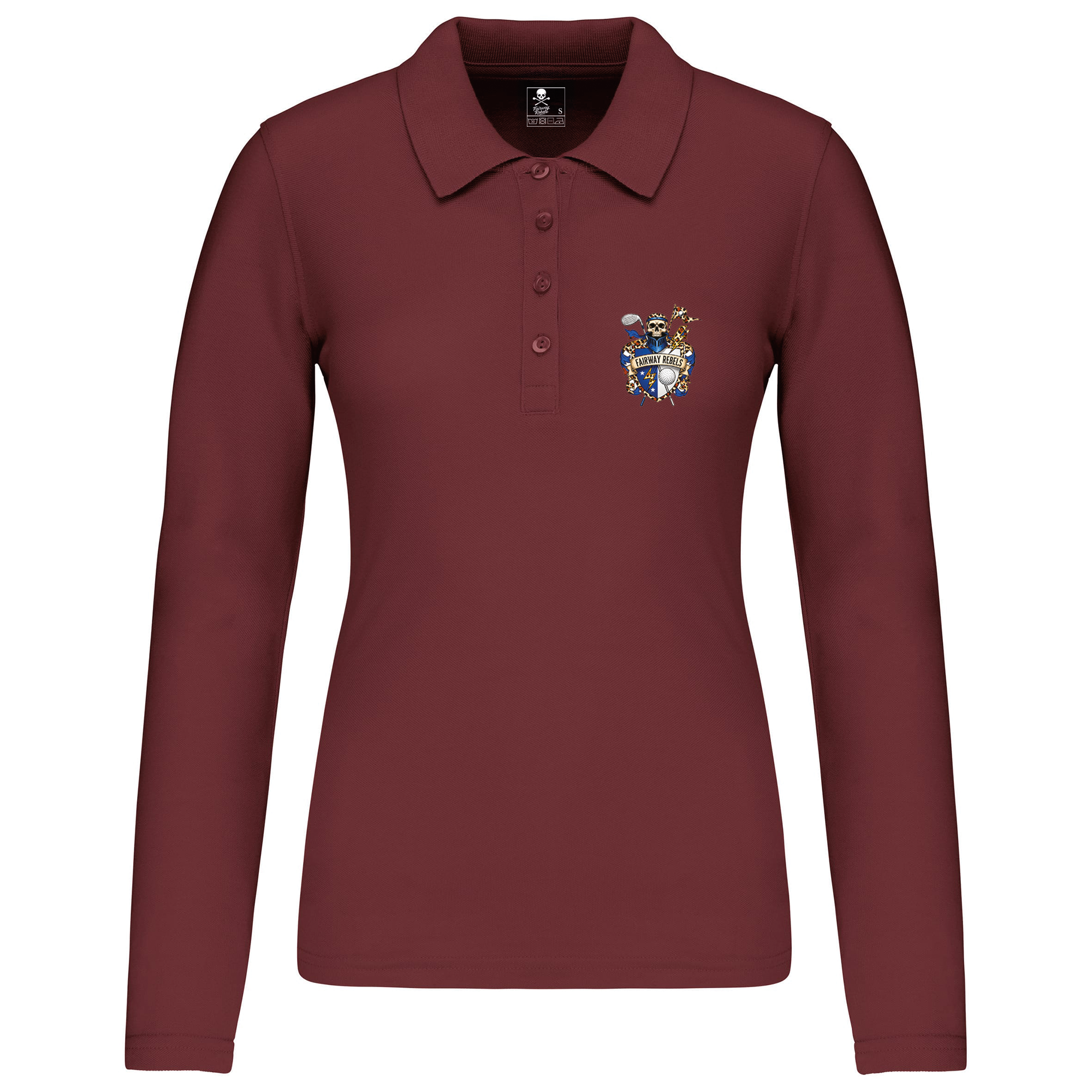 Polo de golf femme Blason manches longues - Fairway Rebels golf -Polo femme Longues Manches -42.00 EUR Polo femme Longues Manches