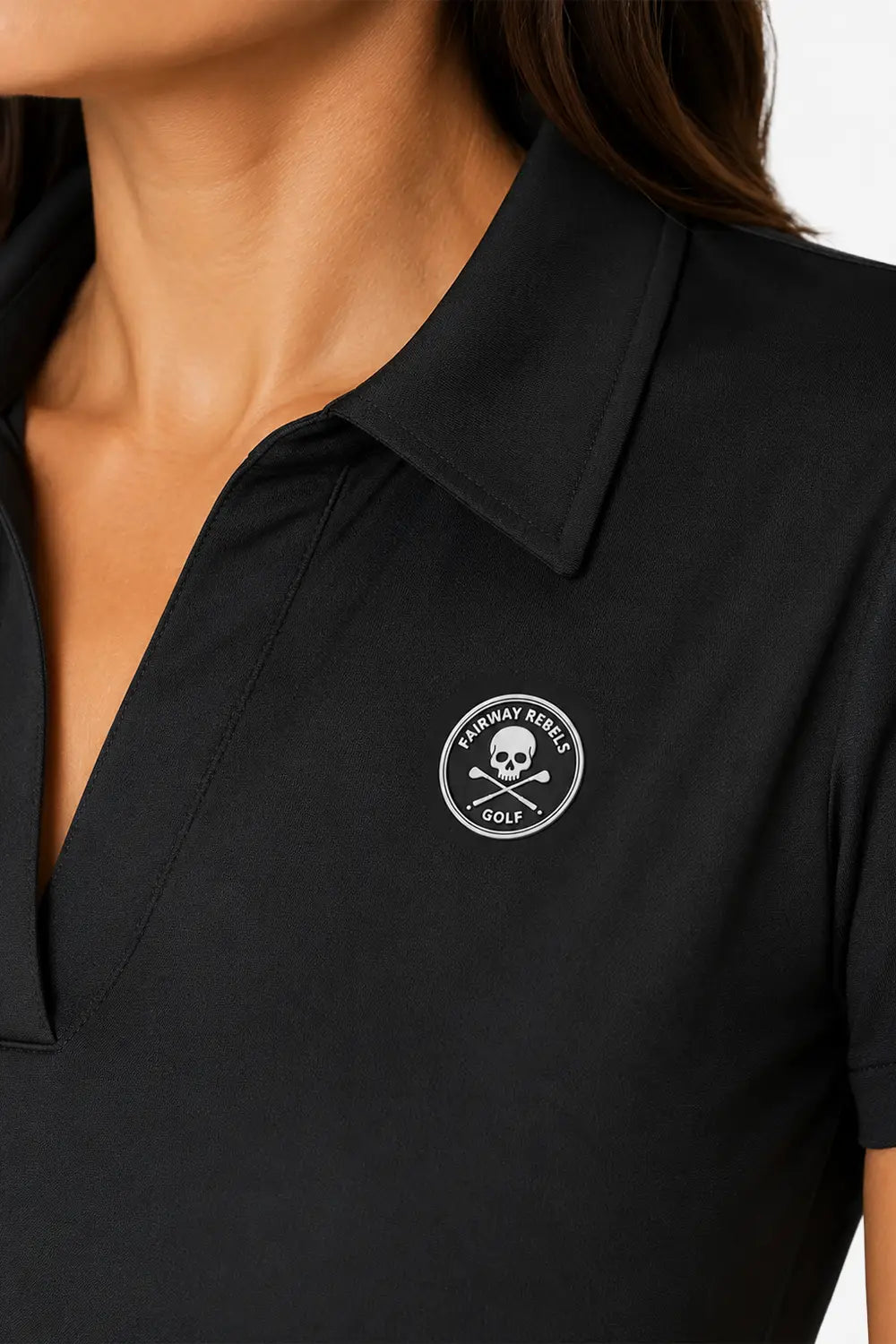 Polo Golf Femme Col V