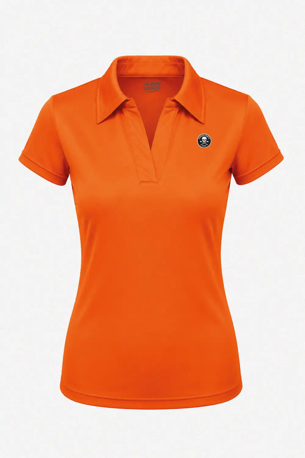 Damen-Golf-Poloshirt mit V-Ausschnitt