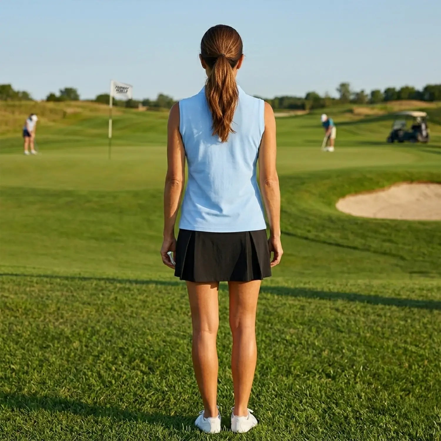 Polo golf sans manches coton